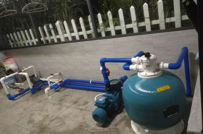 ?？诿酪晞e墅B3棟魚池過濾設備安裝工程